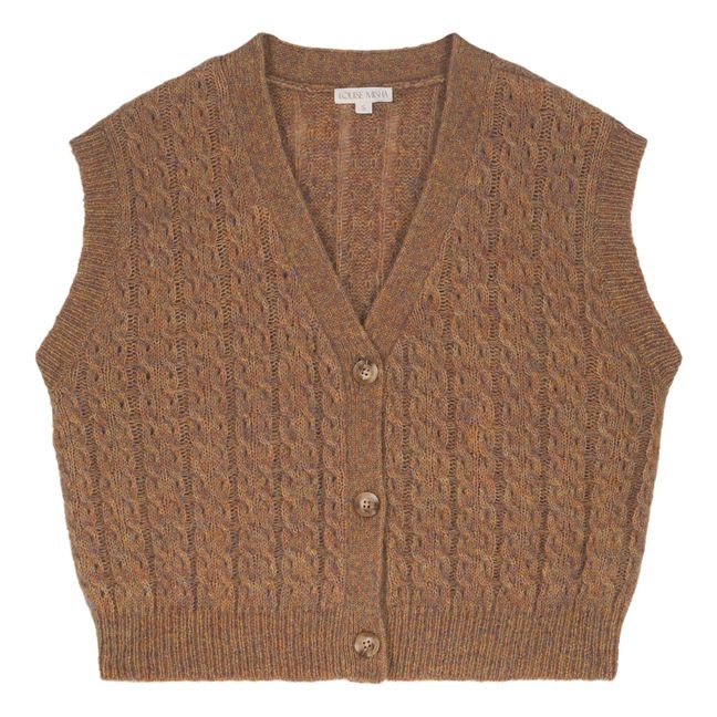 Chaleco de lana merina y mohair Rania - Colección Mujer  | Camel