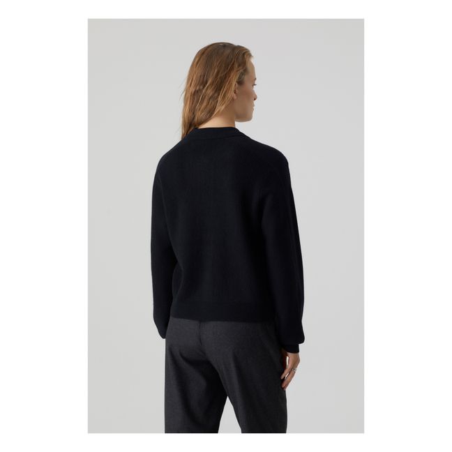 Cardigan Col Court | Noir