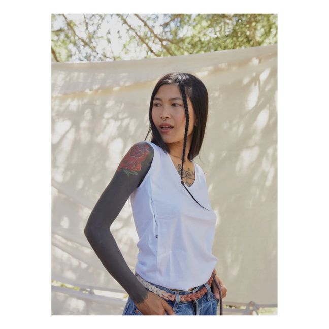 Back to Basics Sleeveless Nursing Top | White