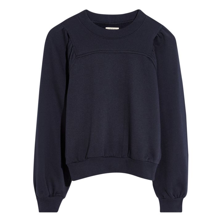 Fajo plain sweatshirt | Navy blue- Product image n°0