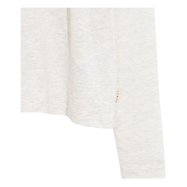 Col roulé côtelé Mamie | Gris chiné