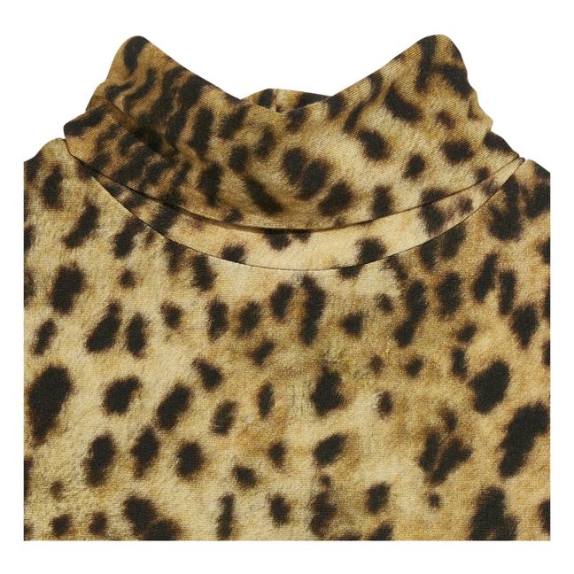 Leopard Velfie Rollkragenpullover | Beige