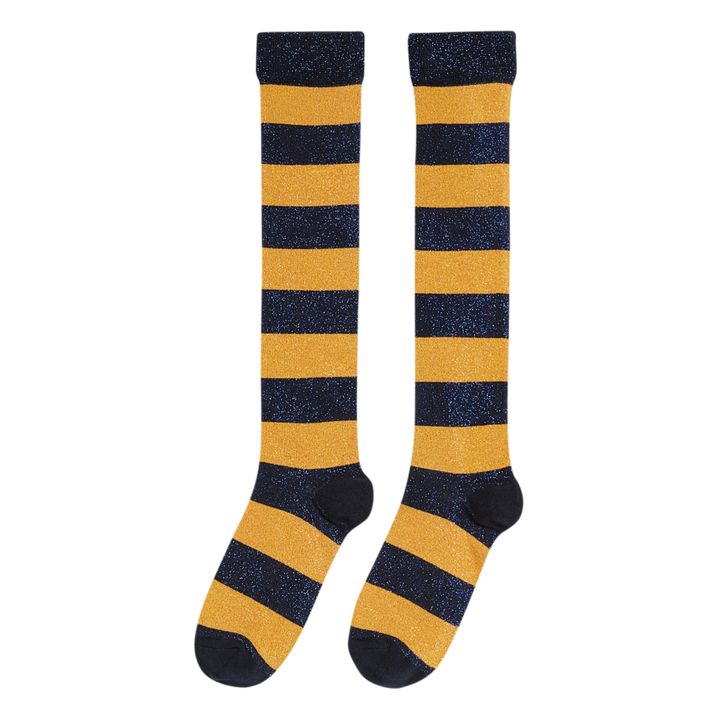 Bisar Striped Top Socks | Yellow- Product image n°0