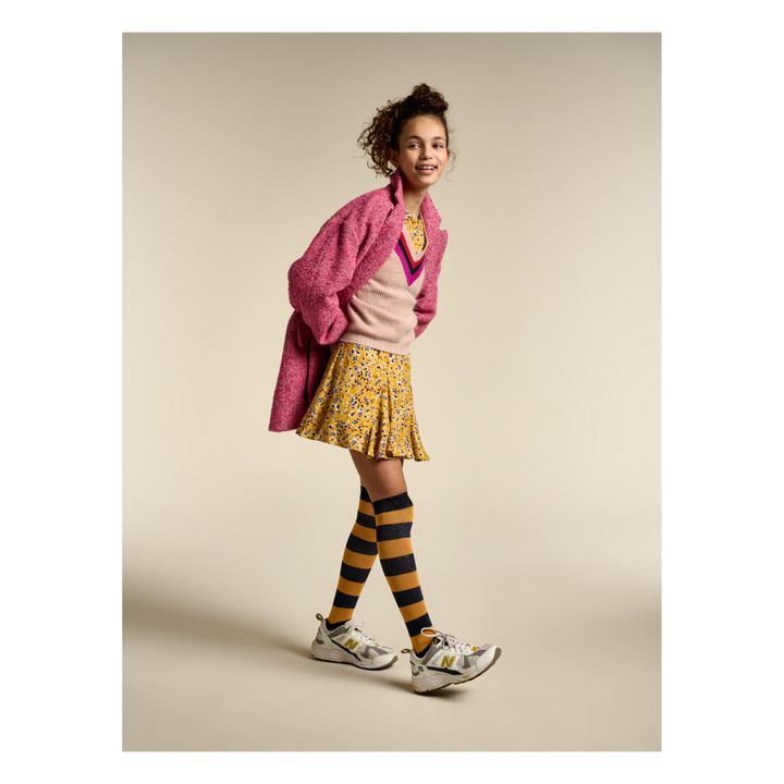 Bisar Striped Top Socks | Yellow- Product image n°1