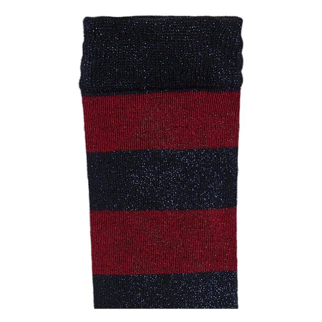 Chaussettes Hautes Rayées Bisar | Rouge