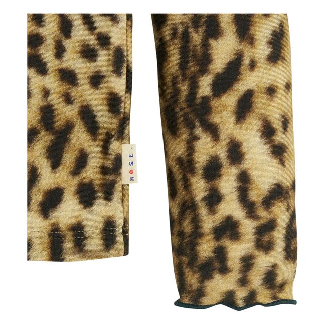 Cuello alto Velfie de leopardo | Beige