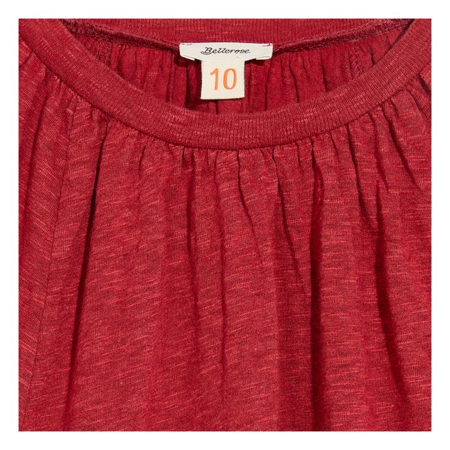 T-shirt Manches Longues Uni Molly | Rosso ciliegia