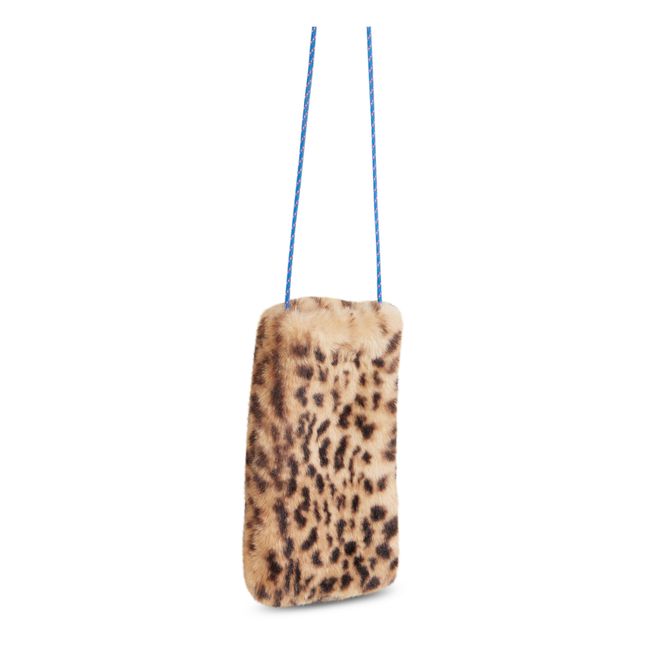Hellohi Faux Fur Printed Phone Case | Beige