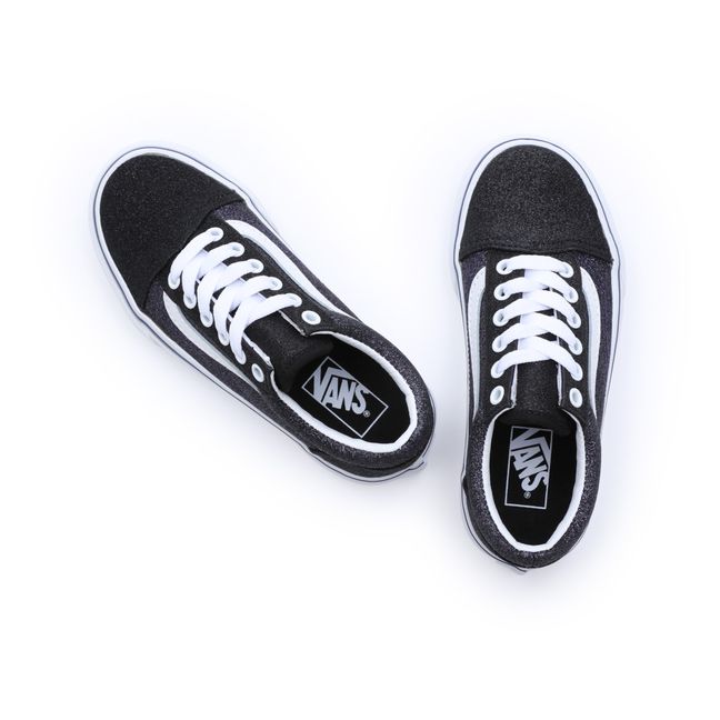 Old Skool Glitter Lace-Up Sneakers | Nero