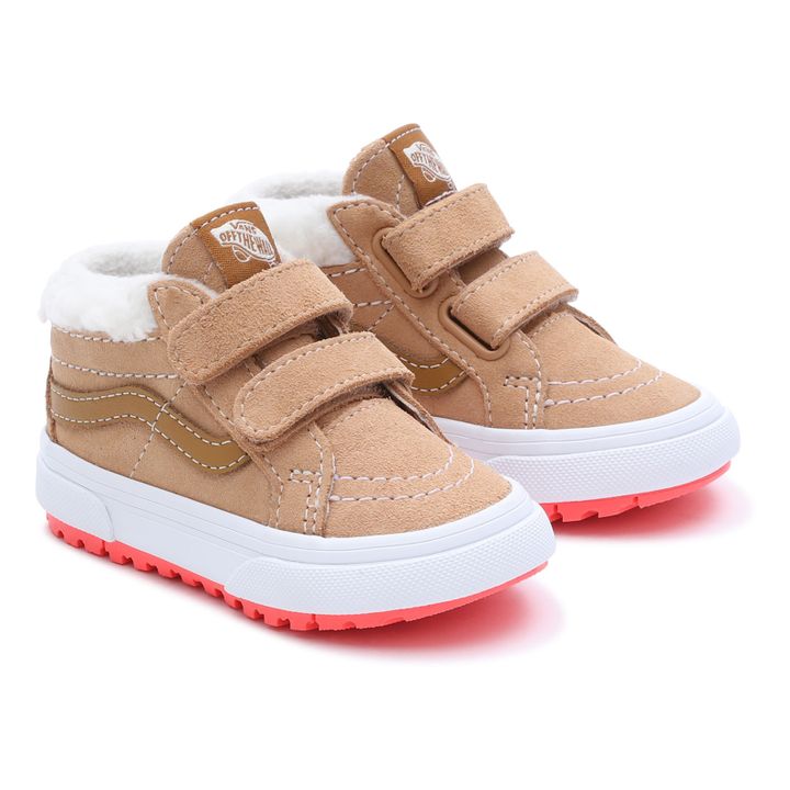 SK8-Mid Filled Scratch Sneakers | Camel- Product image n°1