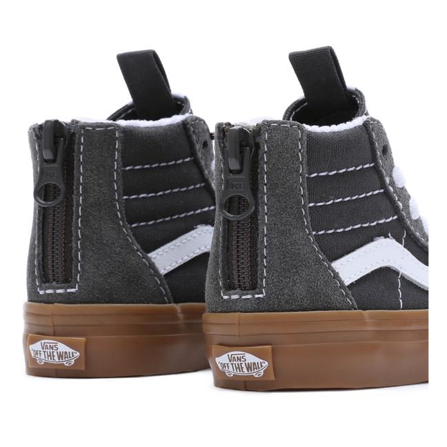 Baskets Montantes Zip SK8-Hi Semelle Gomme | Gris
