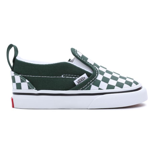 Checkered Velcro Slip-On | Green