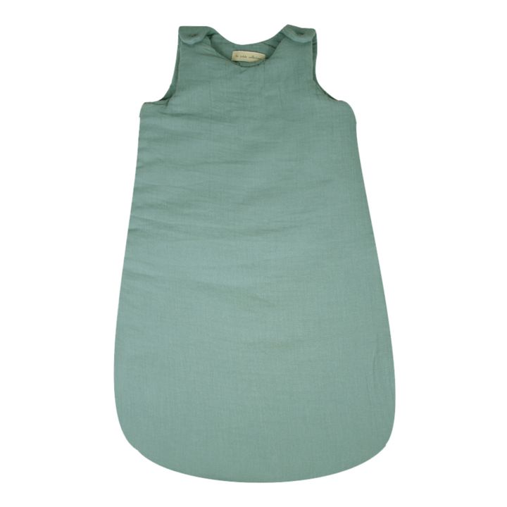 Organic cotton gauze sleeping bag | Willow Green- Product image n°0