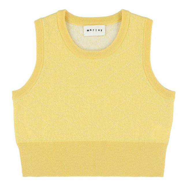 Tapioca Sleeveless Wool Sweater | Yellow