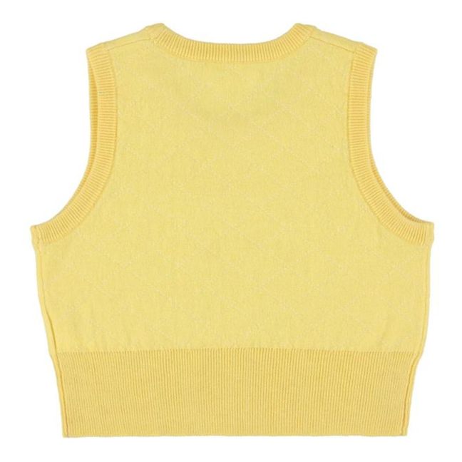 Tapioca Sleeveless Wool Sweater | Yellow