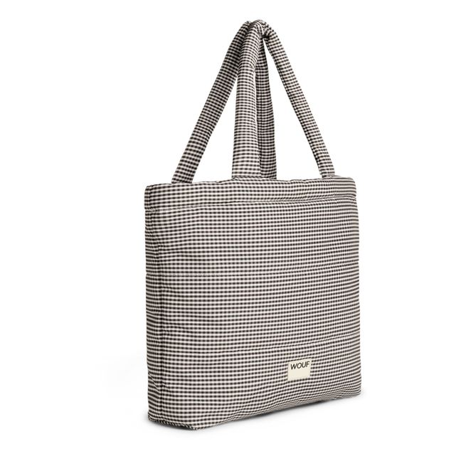 Tote bag matelassé Chloe | Noir/Blanc