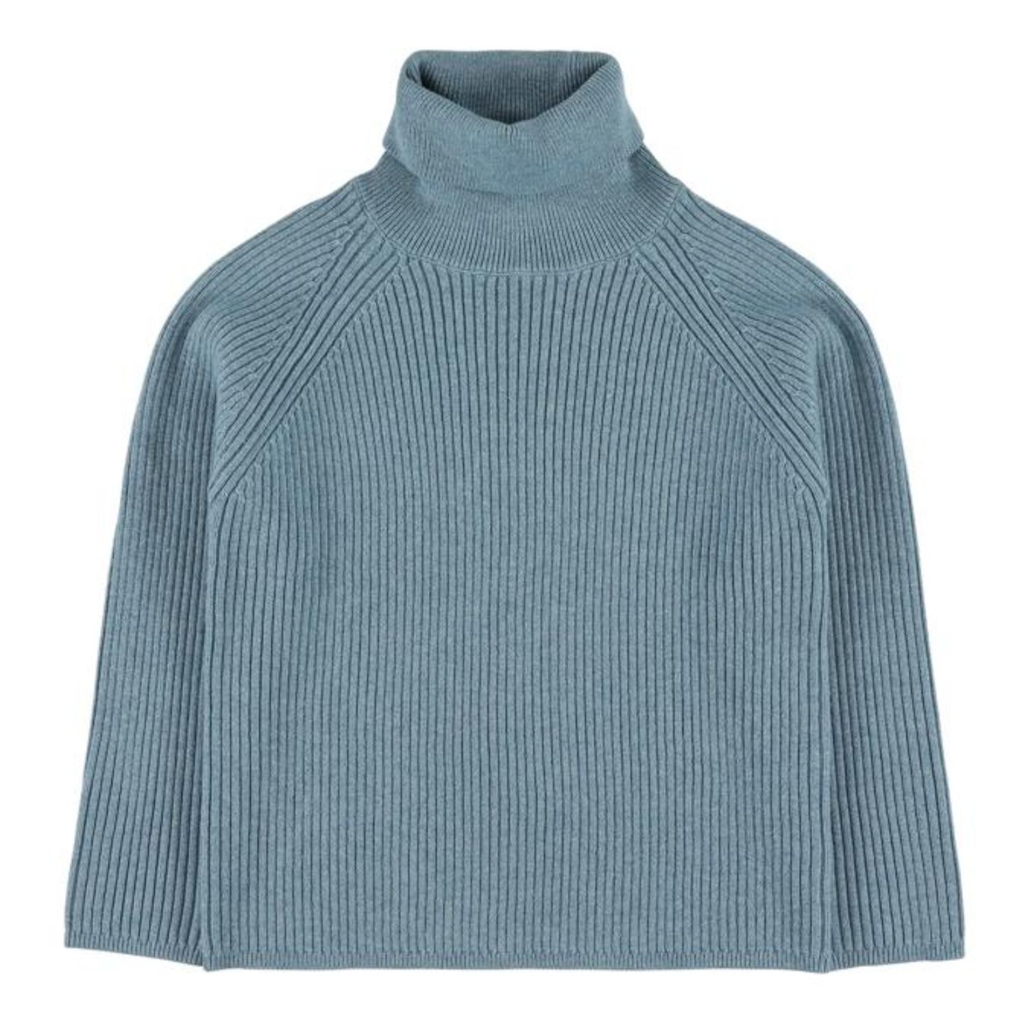 Light blue clearance ribbed turtleneck sweater