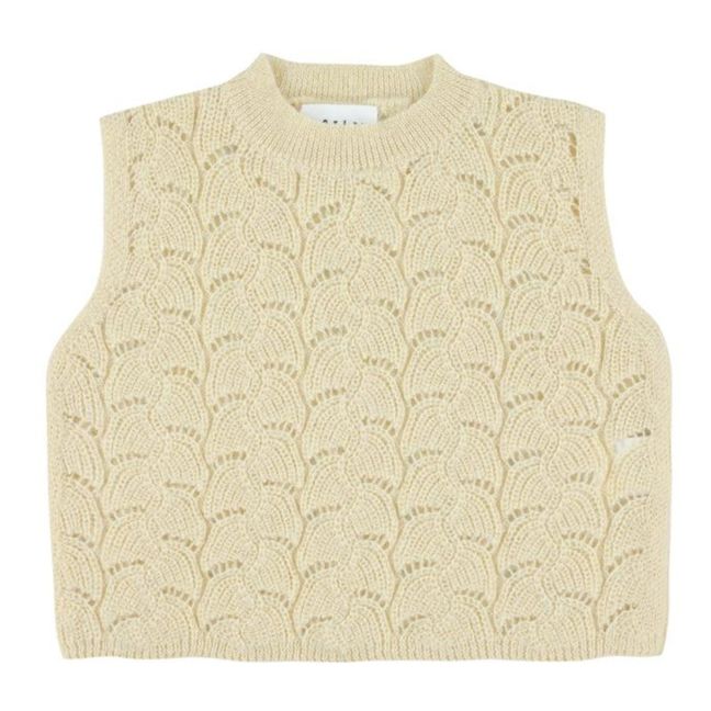Ärmelloser Pullover aus Alpakawolle Timor | Seidenfarben