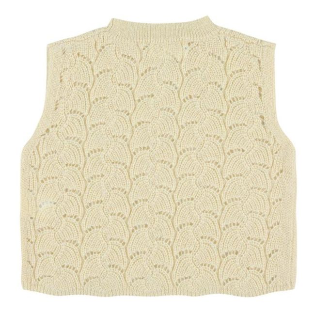 Pull Sans Manche Laine Alpaga Timor | Ecru