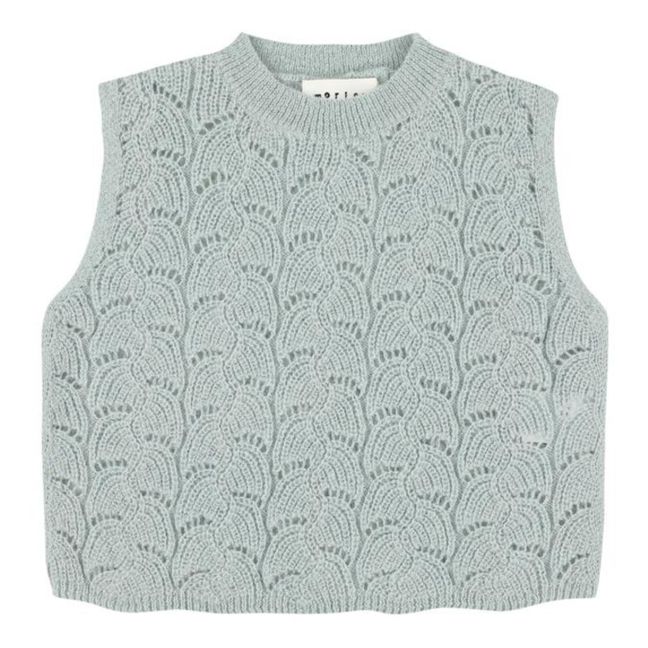 Pull Sans Manche Laine Alpaga Timor | Bleu pâle