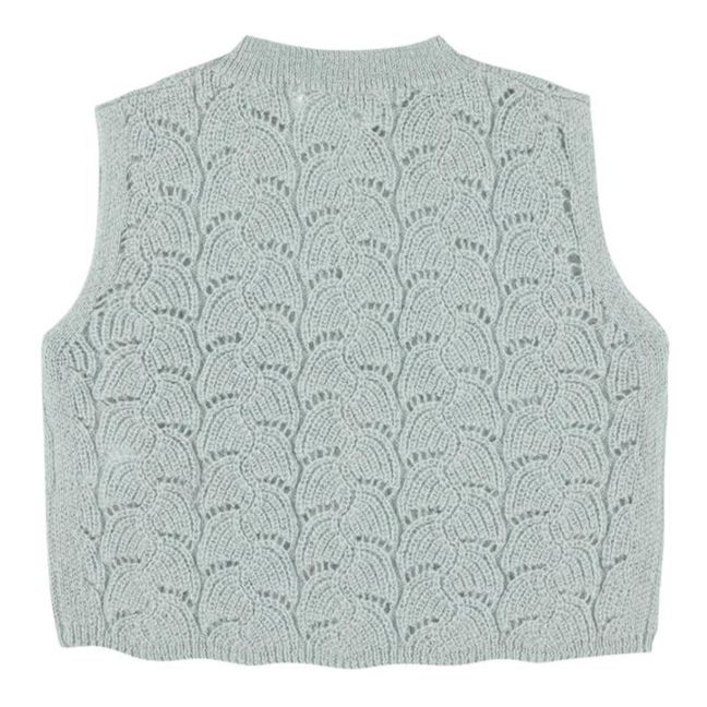 Ärmelloser Pullover aus Alpakawolle Timor | Blassblau