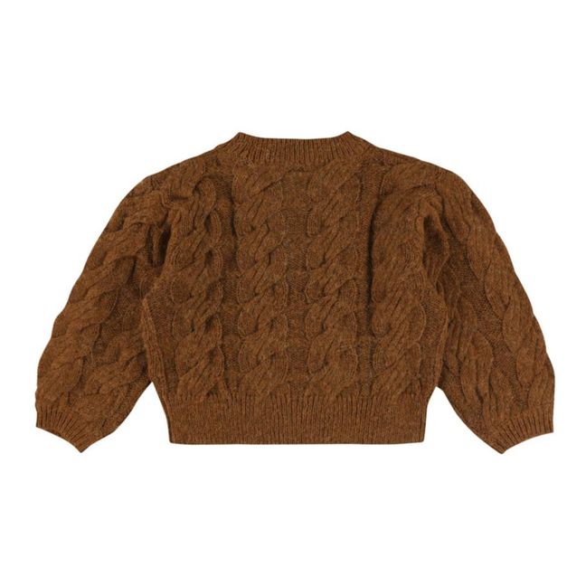 Gilet Laine Alpaga Torsadé Tilda | Tabac