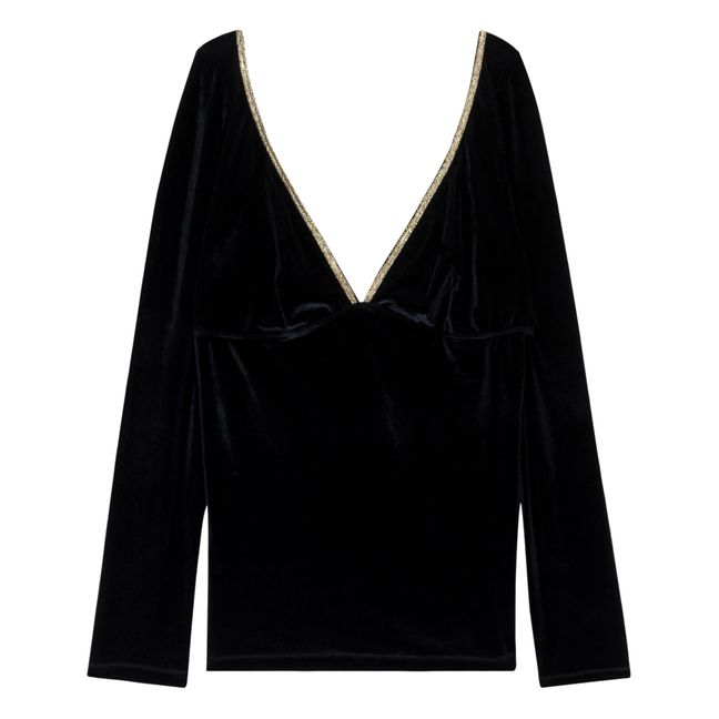 Top Elton Velours | Noir