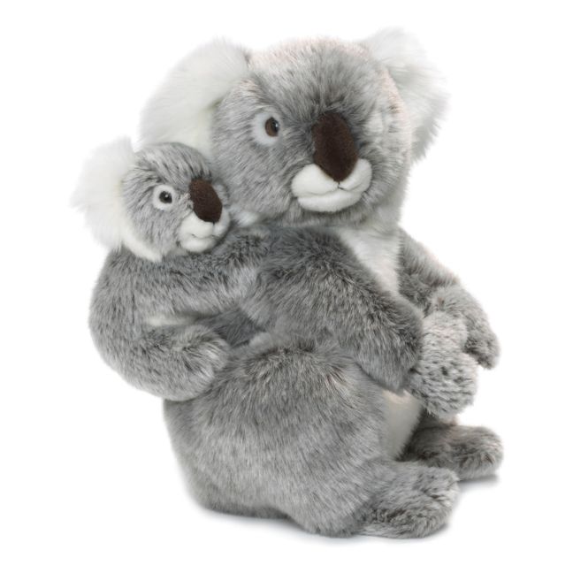 Peluche Maman Koala et son bébé | Gris