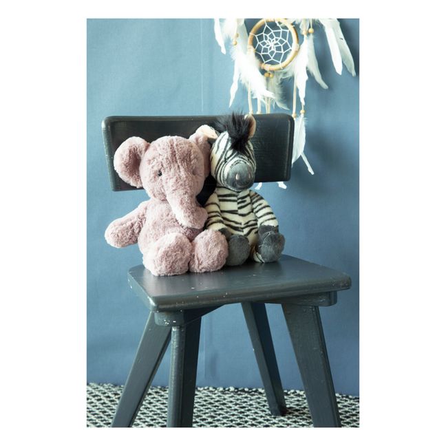 Peluche Zigo y le Zèbre | Noir/Blanc