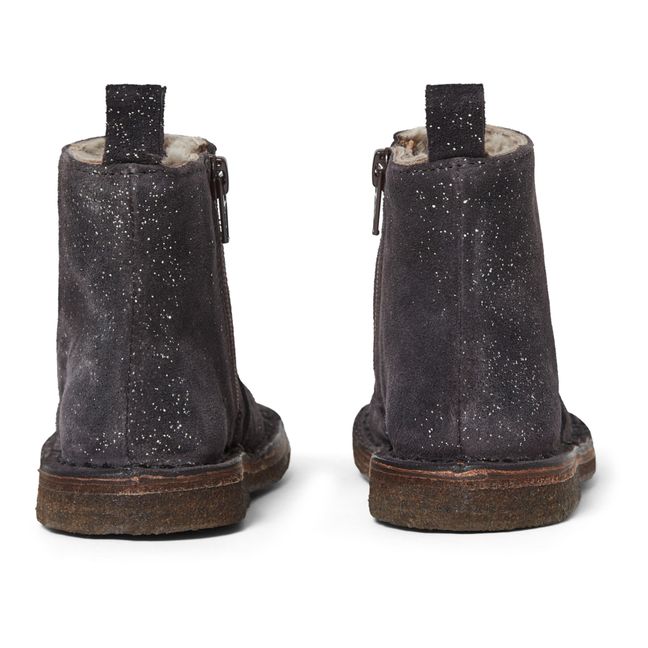 Lined Zip-Up Boots | Charcoal grey