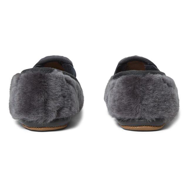 Chaussons Shearling | Gris anthracite