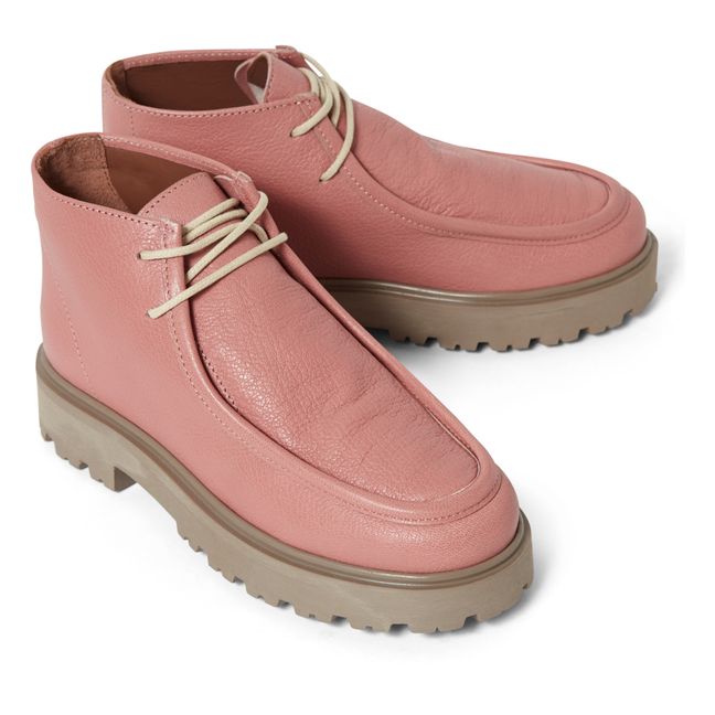 Derbies Montantes Lacets | Rose