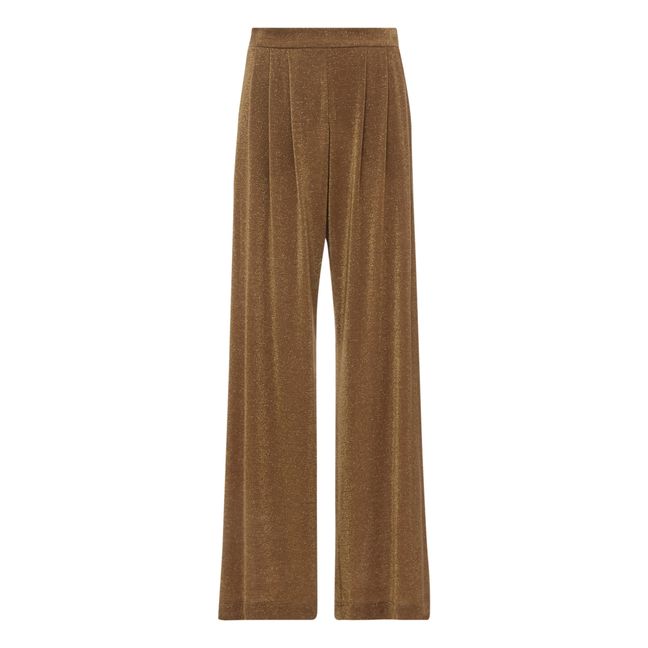 Lanzarote-Hose Metallic | Schokoladenbraun