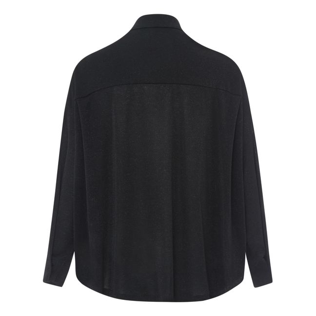 Hemd Lucciola Metallic | Schwarz