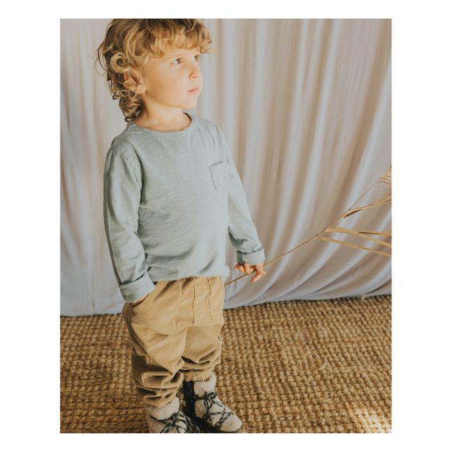 Pantaloni in velluto millerighe con tasche | Camel