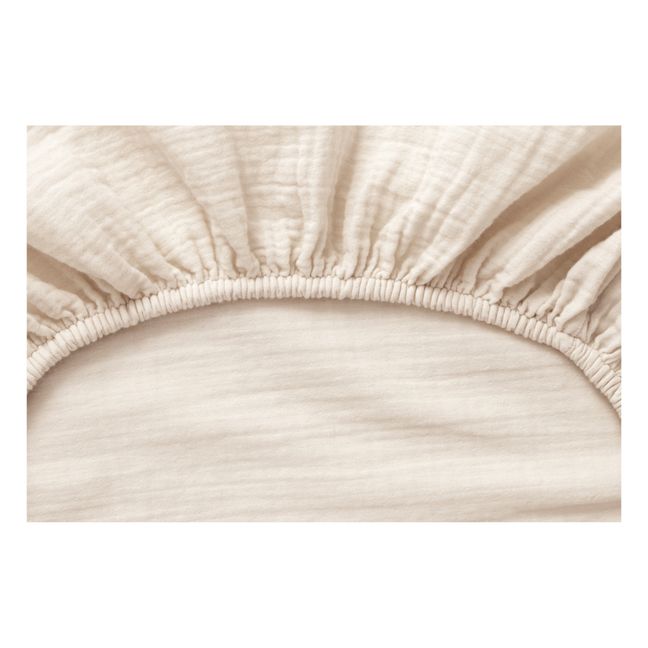 Drap-housse en mousseline de coton | Sabbia