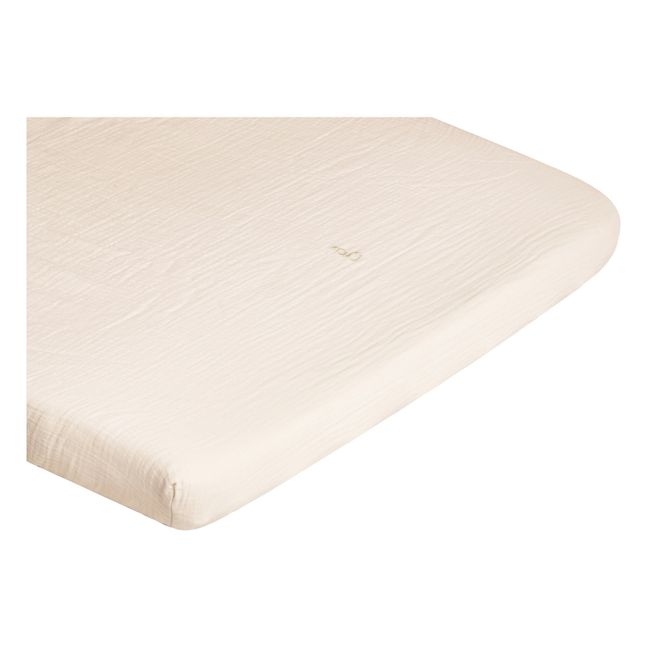 Drap-housse en mousseline de coton | Sable