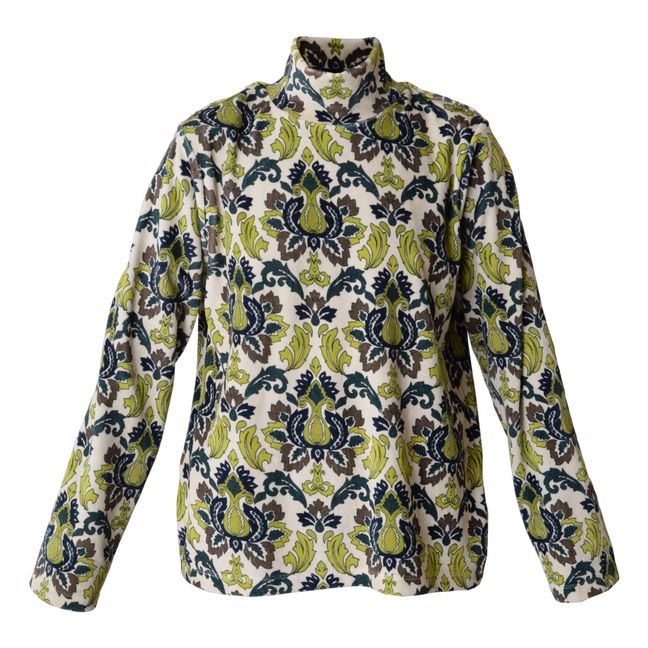 Pull Tapestry Velours | Vert kaki