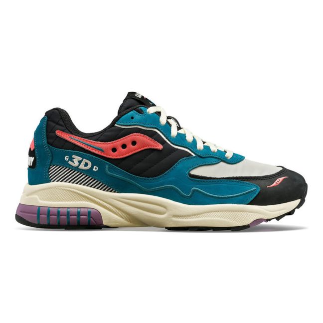 3D Grid Hurricane Sneakers | Turquoise
