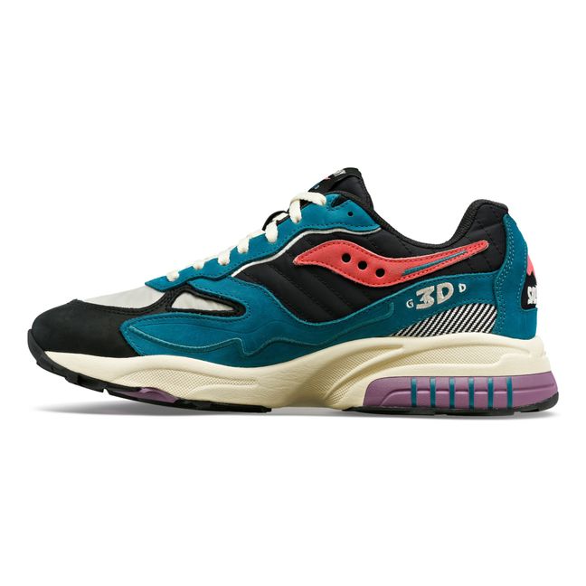 3D Grid Hurricane Sneakers | Turquoise