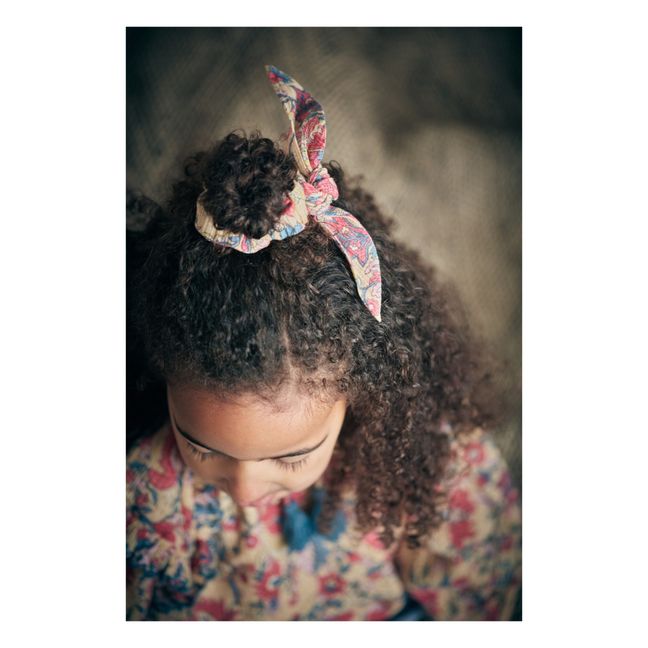 Scrunchie in garza di cotone organico Chloe | Giallo chiaro