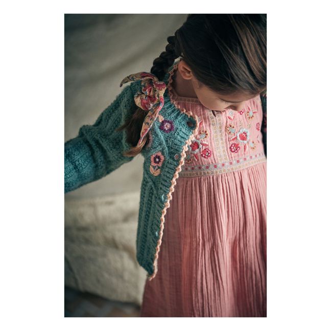 Scrunchie in garza di cotone organico Chloe | Giallo chiaro