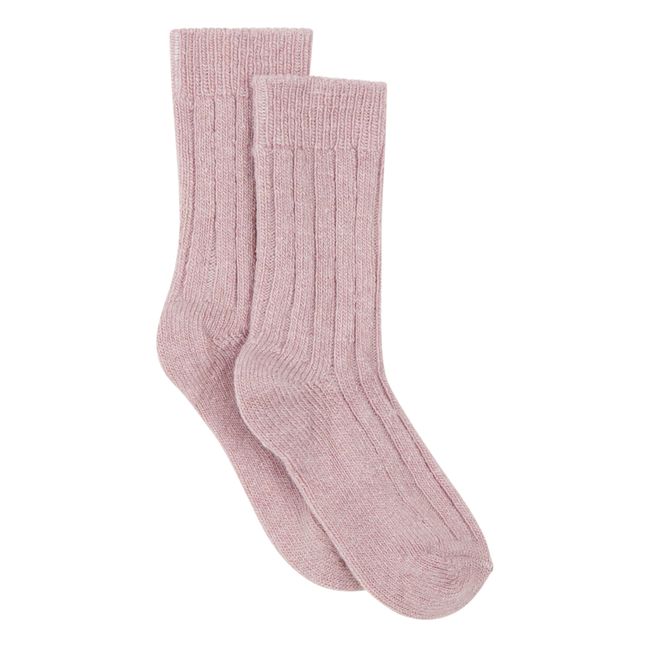 Chamois Cashmere and Wool Socks | Dusty Pink