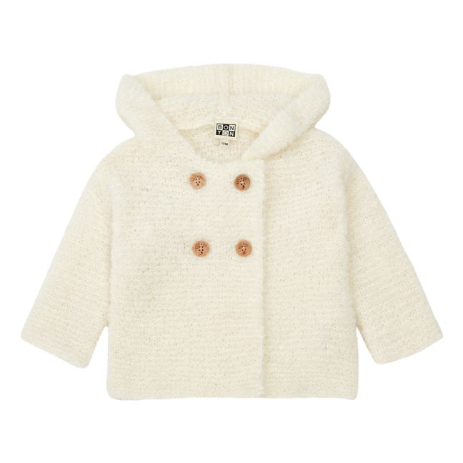 Miro Wool and Alpaca Hooded Coat | Ecru