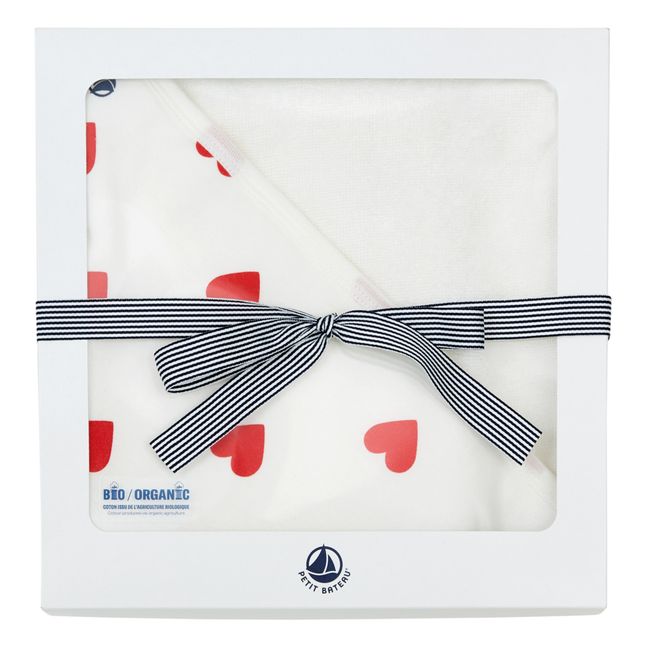 Carré de Bain Cœur | Blanc