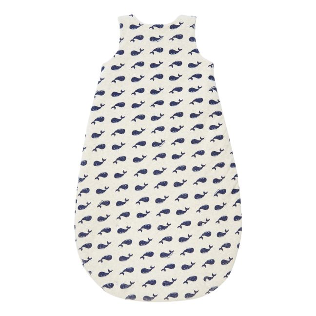 Whale Print Velvet Sleeping Bag | Seidenfarben