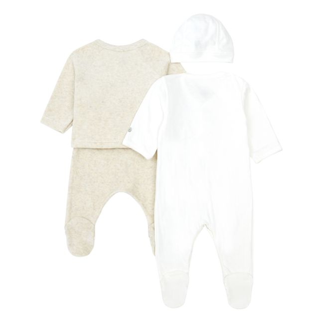 Set nascita da 4 pezzi | Ecru