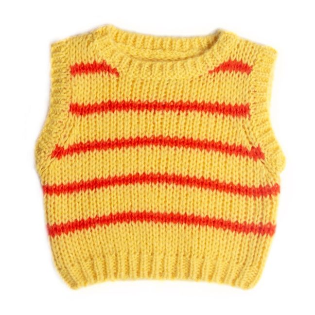 Top Sans Manches Mohair | Jaune