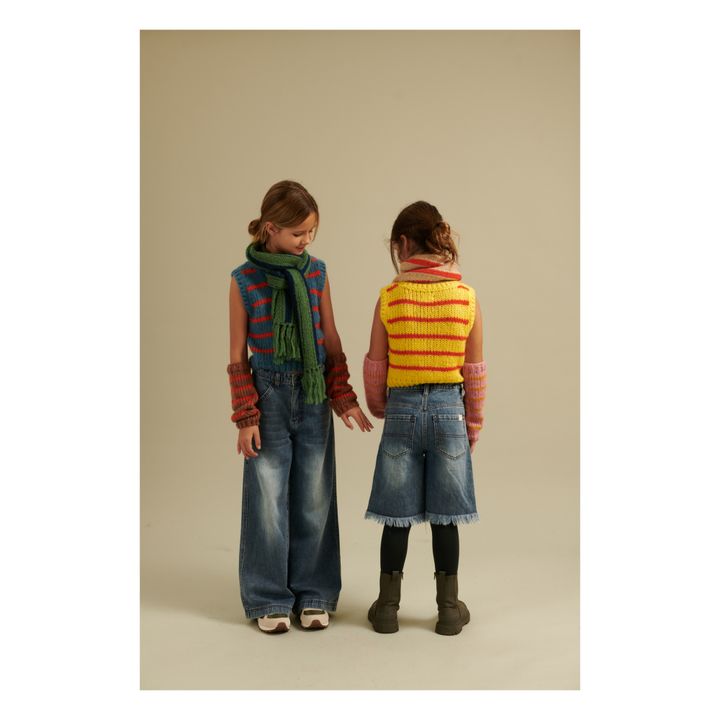 Top senza maniche in mohair | Giallo- Immagine del prodotto n°1