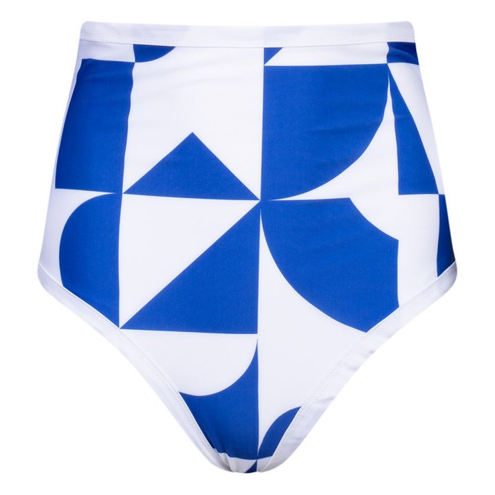 Bikinihose aus recyceltem Material geometrisch - Damenkollektion | Blau- Produktbild Nr. 0